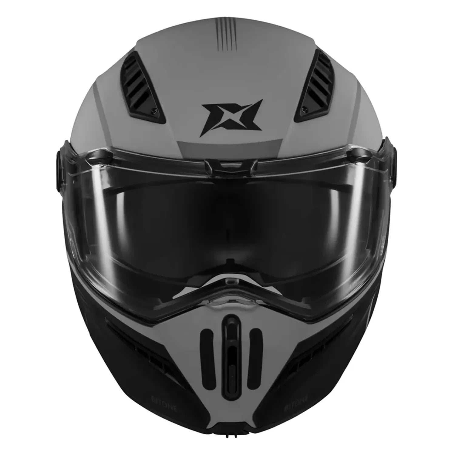 Casco Abatible Axxis Ghostfighter Bitone Gris/Negro ECE 22.06