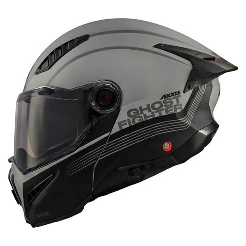 Casco Abatible Axxis Ghostfighter Bitone Gris/Negro ECE 22.06