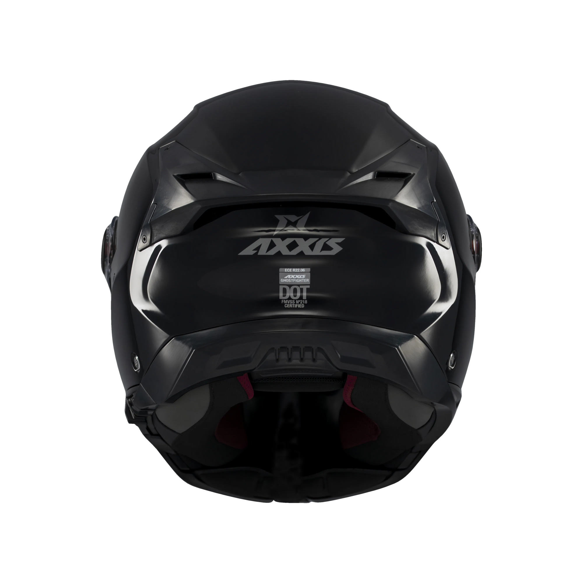 Casco Abatible Axxis Ghostfighter Solid Negro Brillante ECE 22.06