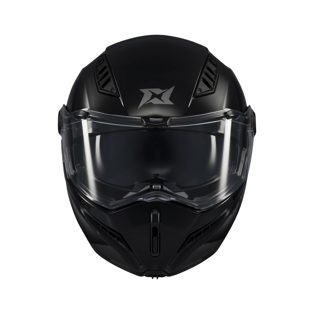 Casco Abatible Axxis Ghostfighter Solid Negro Brillante ECE 22.06