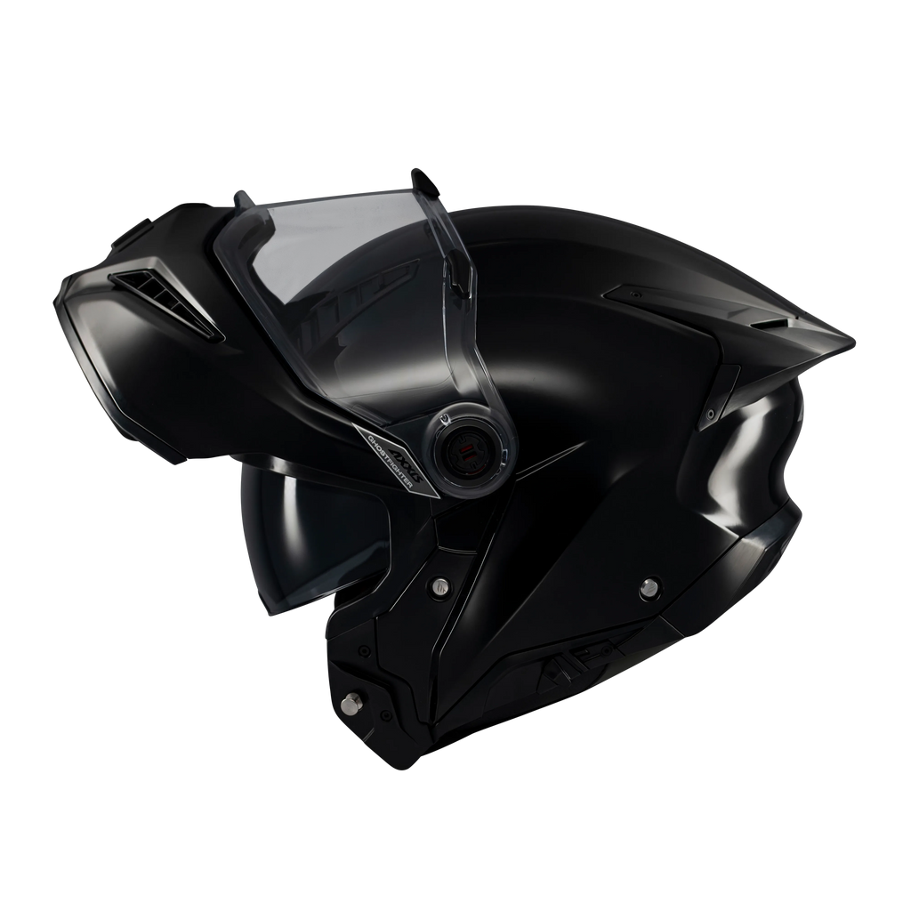 Casco Abatible Axxis Ghostfighter Solid Negro Brillante ECE 22.06