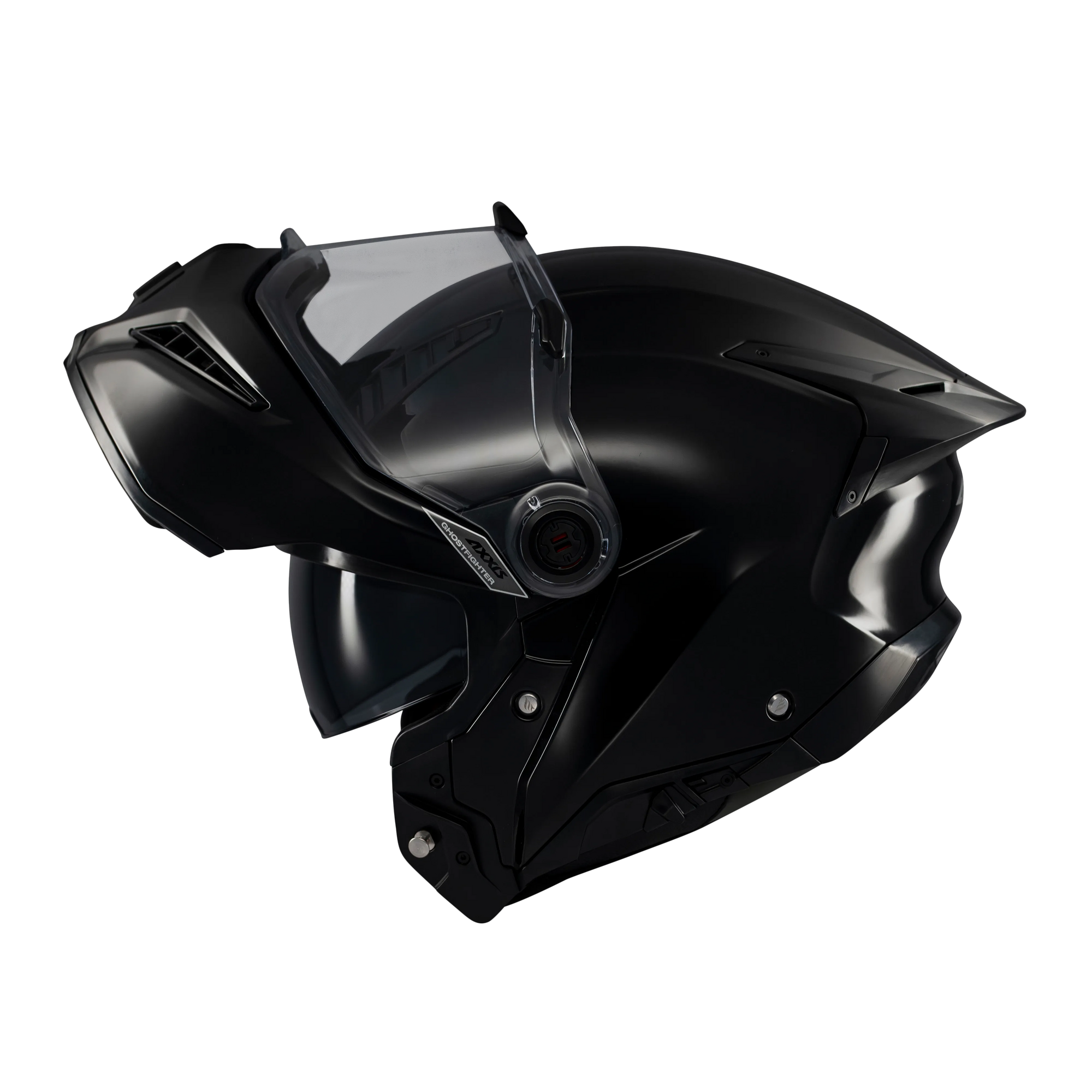 Casco Abatible Axxis Ghostfighter Solid Negro Brillante ECE 22.06