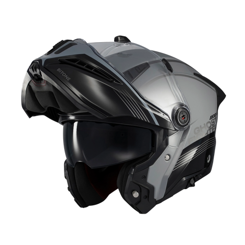 Casco Abatible Axxis Ghostfighter Bitone Gris/Negro ECE 22.06