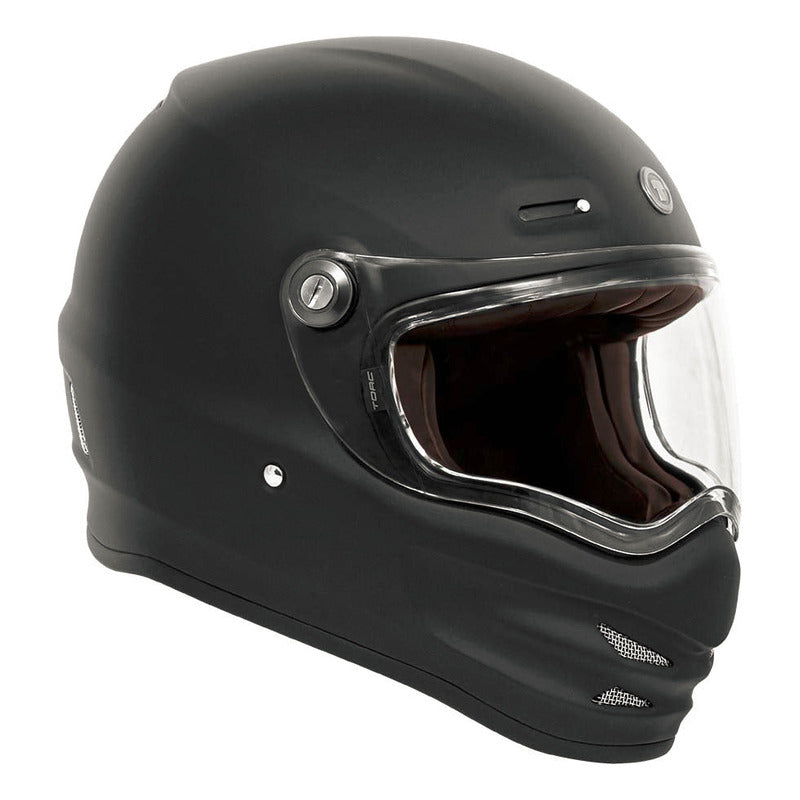 Casco Full Face Retro Torc T-9 Matte Black