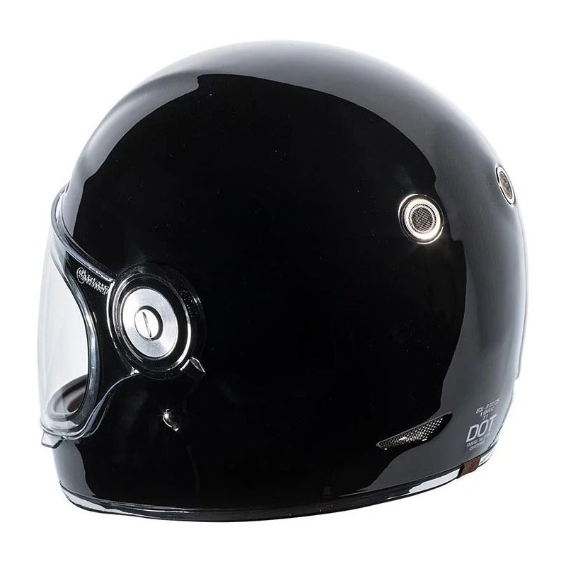 Casco Full Face Retro Torc T-1 Gloss Black