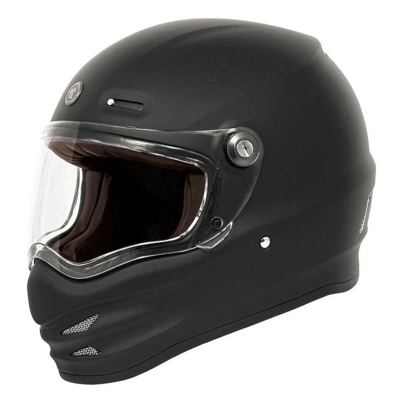 Casco Full Face Retro Torc T-9 Matte Black