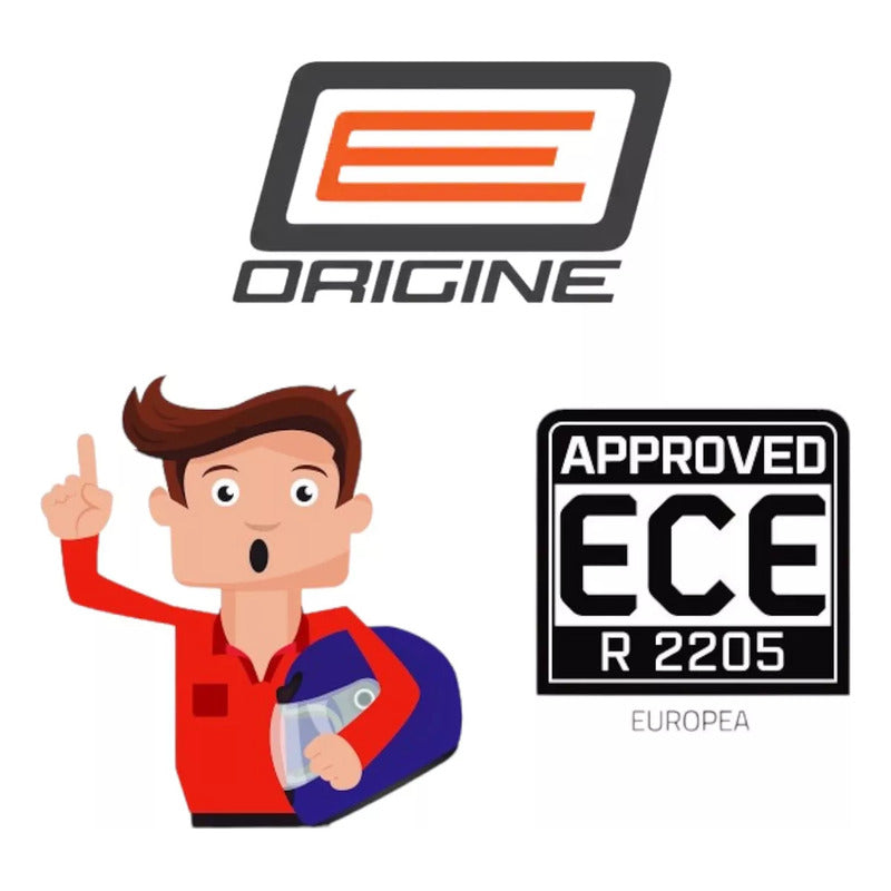 Casco Integral Origine Strada Revolution Amarillo Neón ECE 22.05 Deportivo