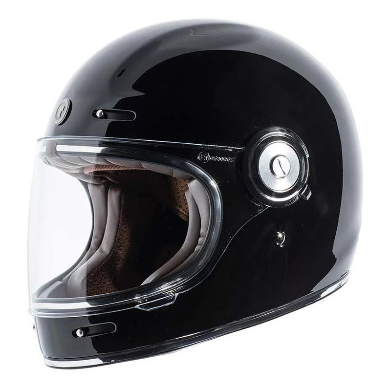 Casco Full Face Retro Torc T-1 Gloss Black