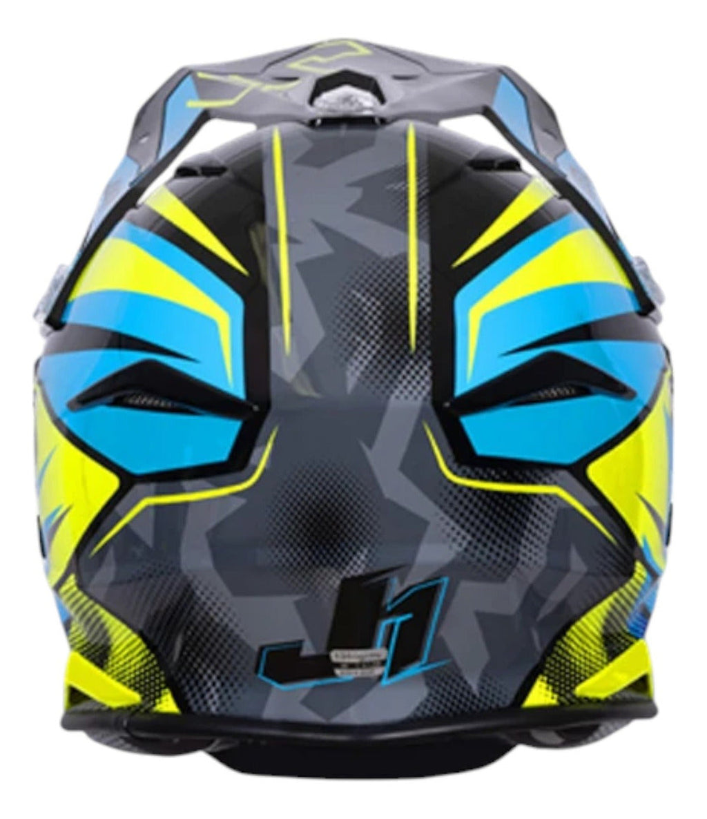 Casco Just1 J39 Revolution Motocross Enduro Azul/amarillo