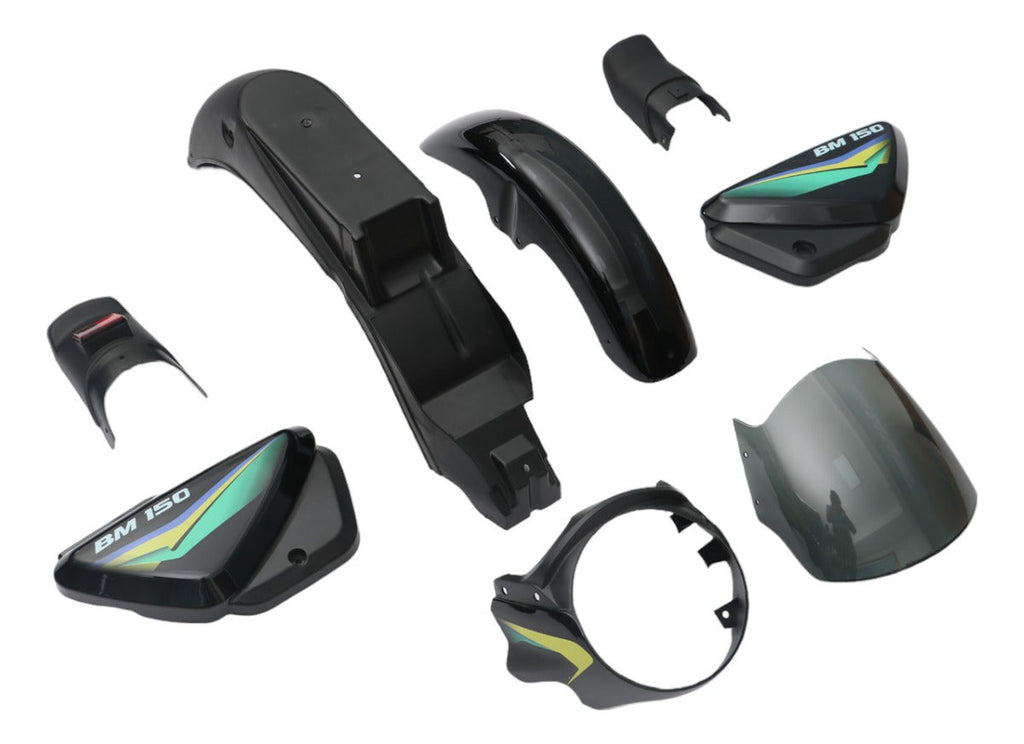 Kit Plásticos Completo Para Bajaj Boxer BM150 Negro MTC
