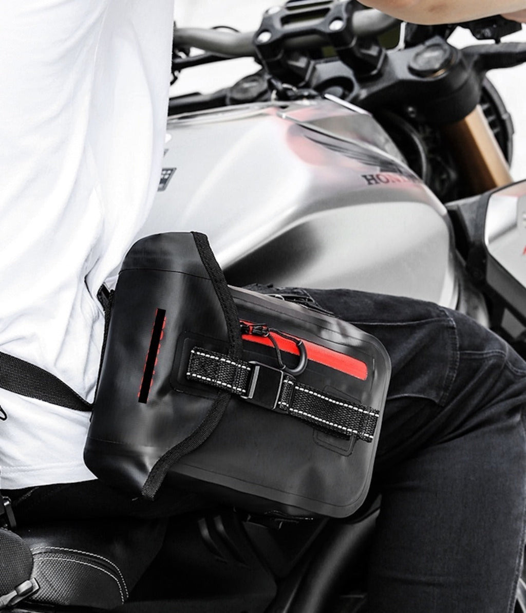 Bolsa para pierna impermeable reflejante negra
