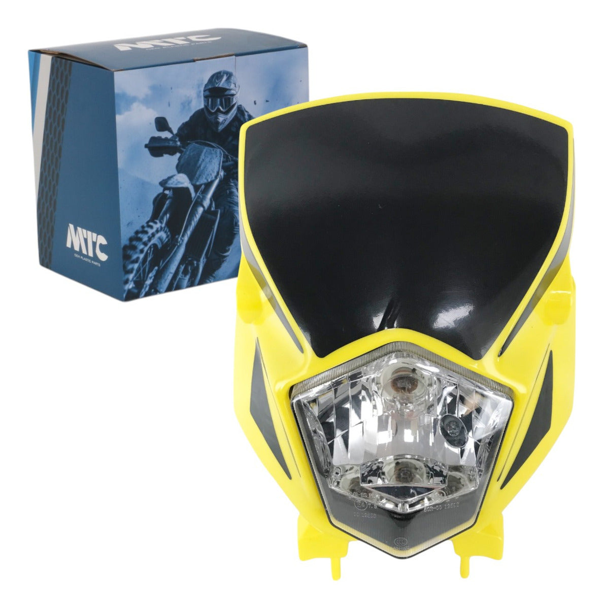 Faro Delantero Completo Italika DM150 Amarillo/Negro Mtc