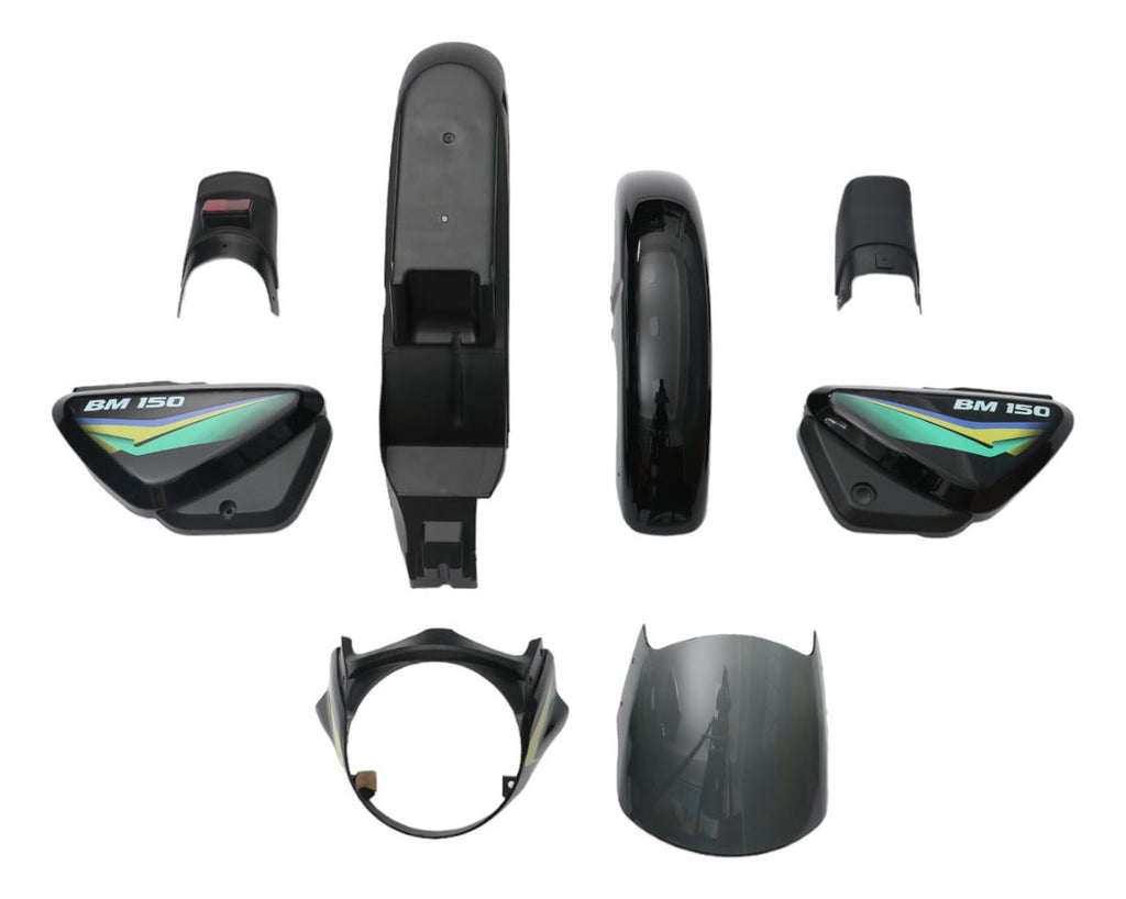 Kit Plásticos Completo Para Bajaj Boxer BM150 Negro MTC