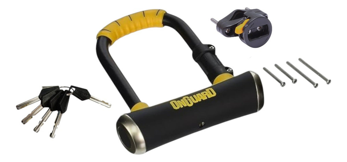 Candado tipo U 8112 Brute Onguard 90mm x 140mm bicicleta/moto