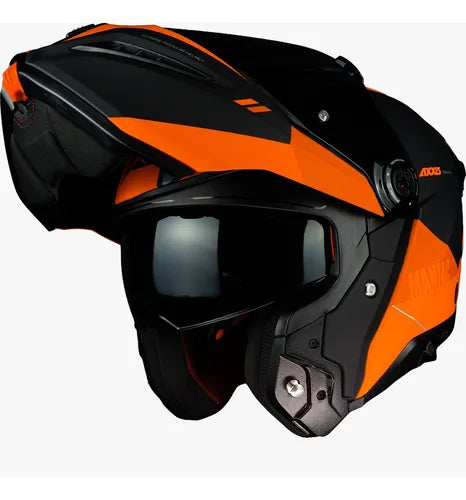 Casco Abatible Axxis Ghostfighter Maniac B4 Naranja/Negro ECE 22.06