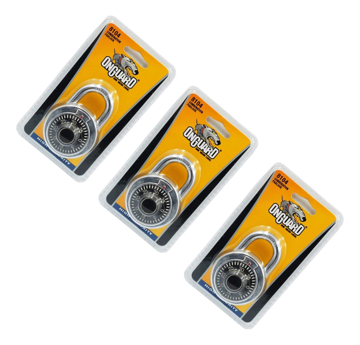 Candado de seguridad Onguard 8104 reforzado multiusos color gris