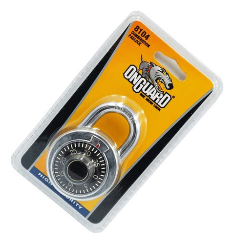 Candado de seguridad Onguard 8104 reforzado multiusos color gris