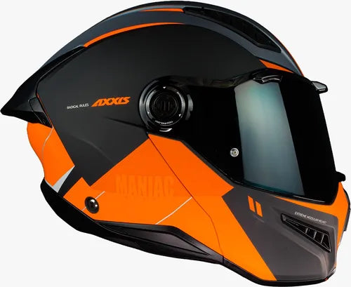 Casco Abatible Axxis Ghostfighter Maniac B4 Naranja/Negro ECE 22.06